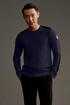 Ropa Canada Goose Hombre Outlet - Dartmouth Suéteres Azul Marino BA4760315